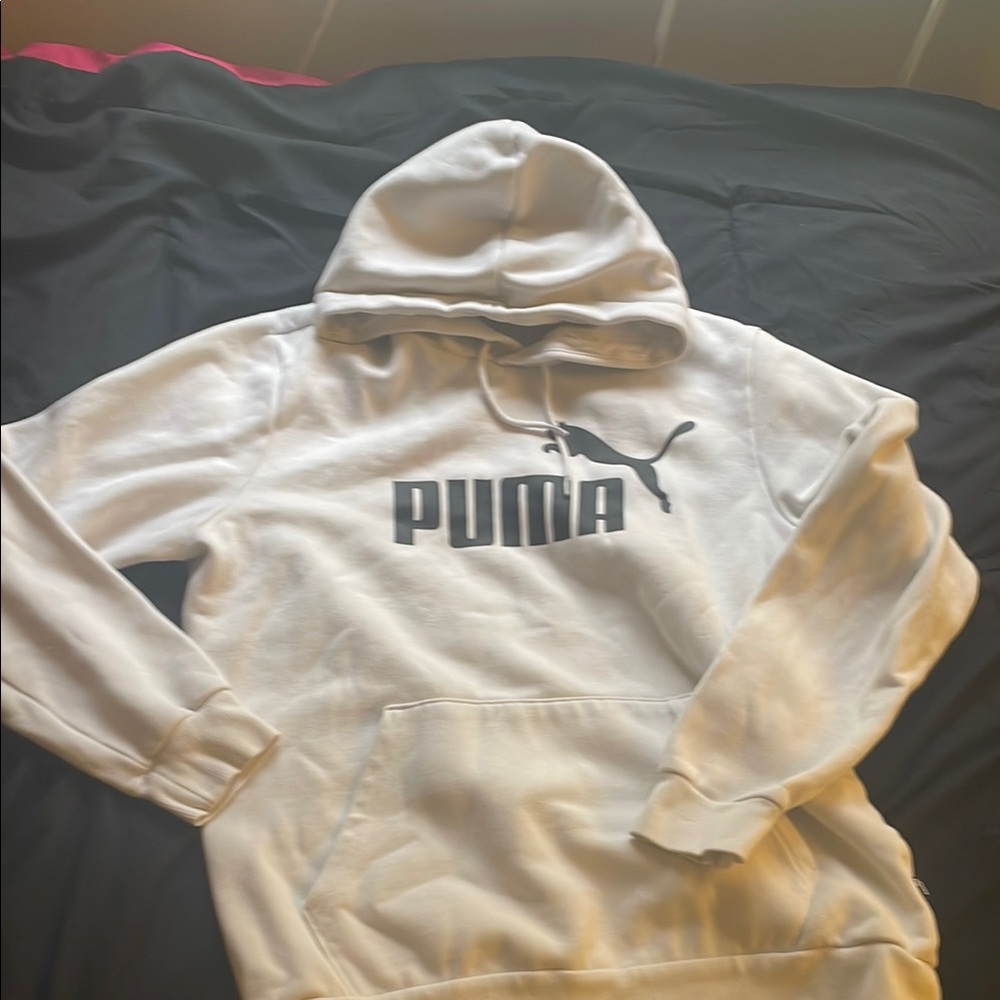 Puma White Sweater with Iconic Logo